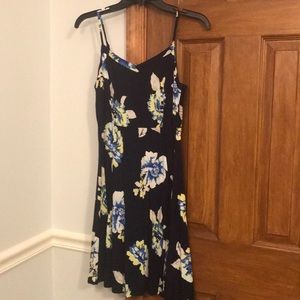 Navy Blue floral sundress size Small